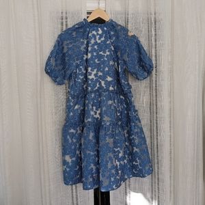 NWT Anthropologie Maeve Blue Babydoll Dress